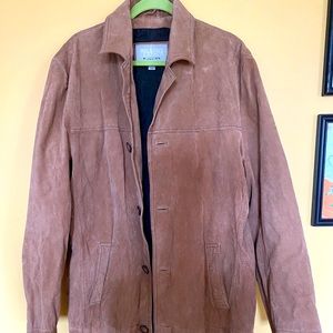 Leather coat in tan